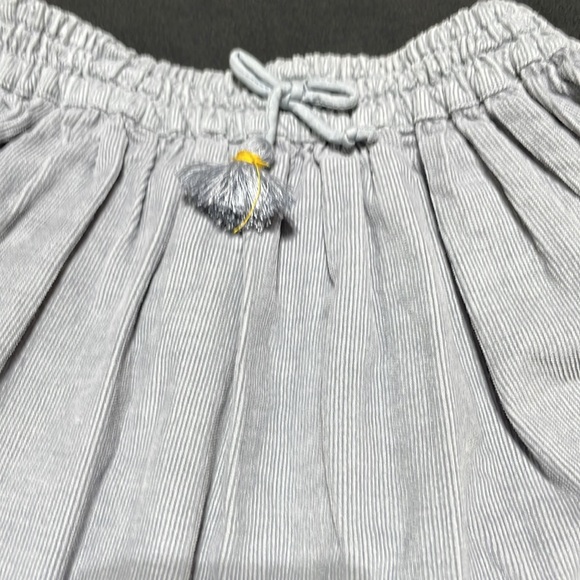 Scalloped thin corduroy skirt gray - Picture 2 of 5
